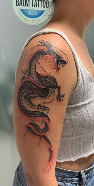 tatuaje de dragón chino