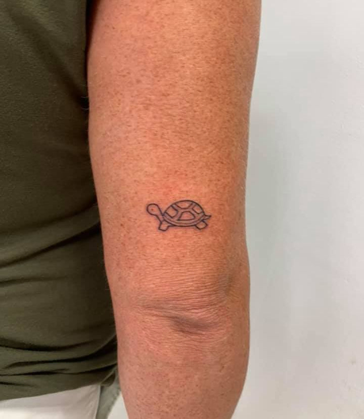 tatuaje de tortuga en el brazo